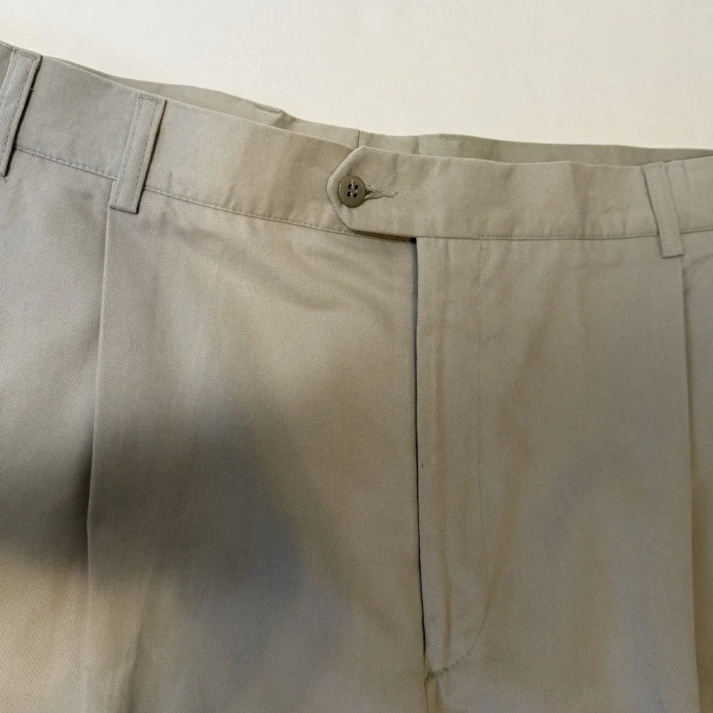 Jhane Barnes Mens 38‎ Cotton Flat Front Vintage NWT Shorts Tan Khaki Preppy Golf